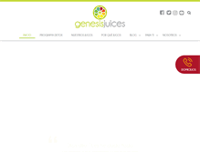 Tablet Screenshot of genesisjuices.com